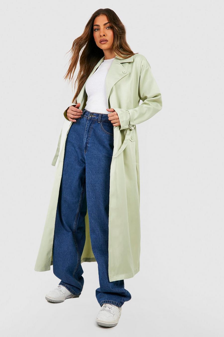 Belted Button Detail Trench Coat | boohoo